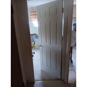 Ace Handyman Services installed white six panel interior doors in Columbus, Ohio