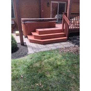 Ace Handyman Services handyman replaced deck boards and painted in Westerville, Ohio.