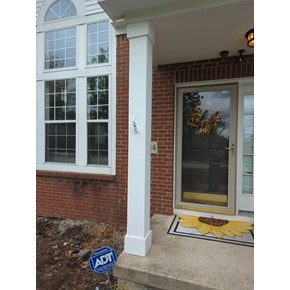 Ace Handyman Services handyman removed rotten front porch post and installed a new one in Columbus, Ohio
