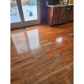 Ace Handyman Services handyman repaired this wood floor and installed new flooringWesterville, Ohio