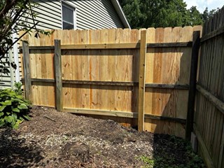After Ace Handyman Services handyman replaced this fence panel in Westerville, Ohio