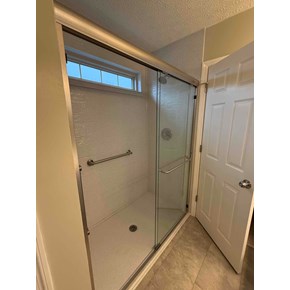 Ace Handyman Services handyman installed an Onyx Collection walk in shower in Westerville, Ohio