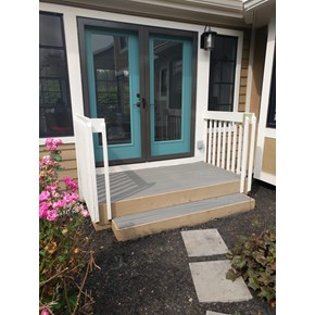 Ace Handyman Services completed a landing rebuild using TimberTech in Westerville, Ohio