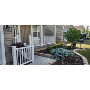 Ace Handyman Services installed a Timberteck Railing on the Front Porch in Westerville, Ohio