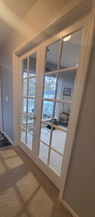 After French Door Installation to make a home office in Westerville, Ohio