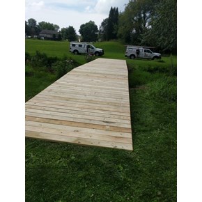 Ace Handyman Services repaired a bridge over a creek in Sunbury, Ohio