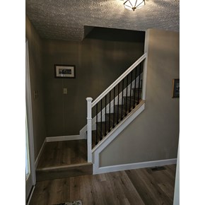 Ace Handyman Services handyman installed a new railing and iron spindles in Dublin, Ohio