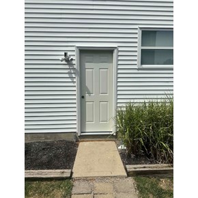 Ace Handyman Services installed a new man door and exterior trim in Columbus, Ohio