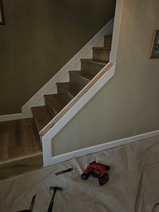 Before Ace Handyman Services handyman services remodeled stair railing in Columbus, Ohio