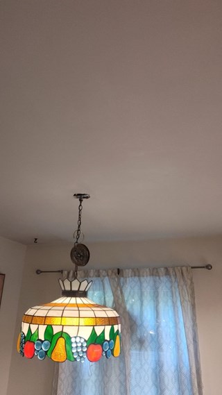 After Before Ace Handyman Services handyman installed new drywall, mudded, sanded, and textured to match ceiling in Hilliard, Ohio