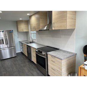 Ace Handyman Services installed a subway tile kitchen backsplash in Columbus, Ohio