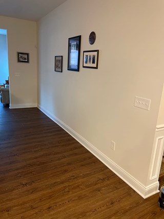 Before Ace Handyman Services installed wainscoting in Dublin, Ohio