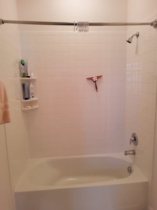 Before Ace Handyman Services handyman installed an Onyx Collection sliding glass door in Pickerington, Ohio