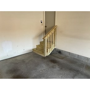 Ace Handyman Services installed a garage back door new steps with handrail in Pickerington, Ohio