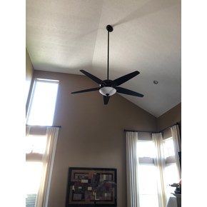 Ace Handyman Services installed a ceiling fan in a vaulted ceiling in Pickerington, Ohio