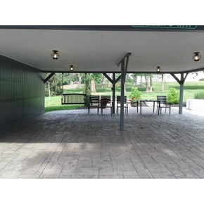 Ace Handyman Service Completed Carport finishing including installing ceiling and lights in Pickerington, Ohio