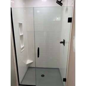 Bathroom Remodel in Columbus, Ohio using Onyx Collection Products- Subway tile looking shower panels