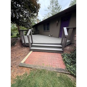 Ace Handyman Services remodeled this deck using Timbertech in Columbus, Ohio.