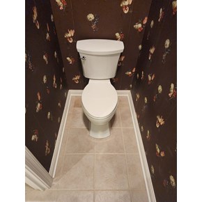 Ace Handyman Services handyman repaired rotten subfloor and installed new flooring in Pickerington, Ohio