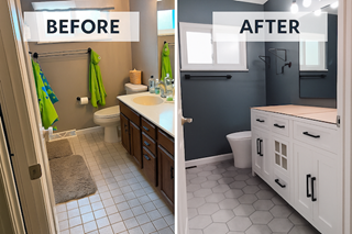 bathroom refresh before and after cincinnati ohio