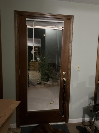 Bathroom exterior door replacement before