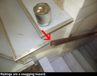 Stair Railing Repair in Portland before