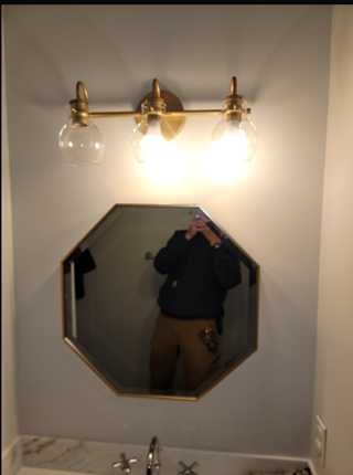 Bathroom mirror install in West Linn before