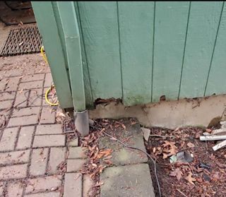 Wood siding repair in Portland before