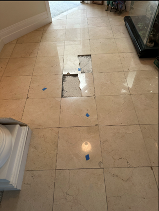 Handyman Tile Repair Before