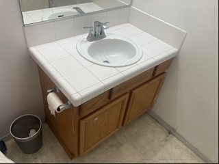New bathroom vanity after