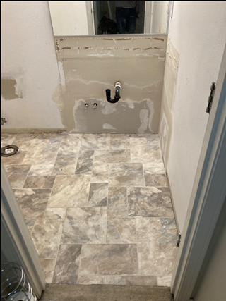 New bathroom vanity before