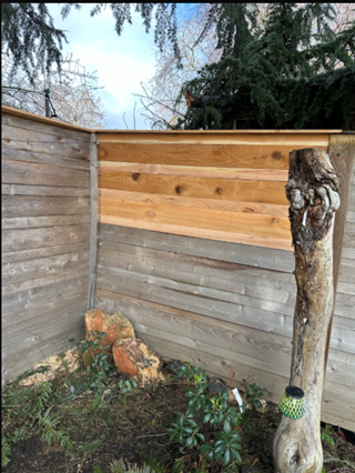Wood fence repair after