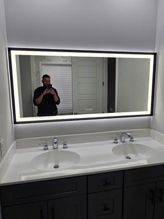 LED Mirror Install - AFTER