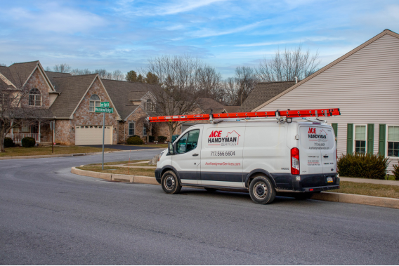 Ace Handyman van in the Deer Run neighborhood, Hummelstown, PA.