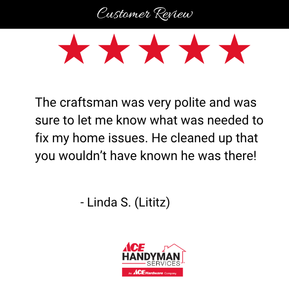 The craftsman was polite, professional, and explained everything clearly. He left my Lititz home spotless—like he was never there! Great home repair service!