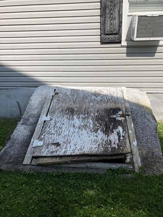 Ace Handyman Services Wilkes-Barre and Scranton Before Photo of Basement Door Installation Old Forge, PA