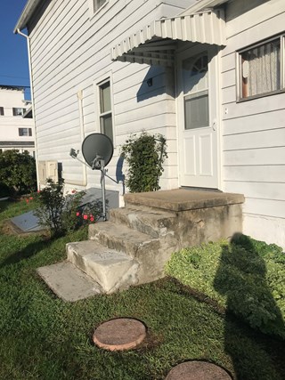 Ace handyman Services Wilkes-Barre and Scranton Before Photo of Exterior Porch Stairs in Exeter, PA 