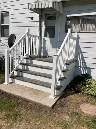 Ace Handyman Services Wilkes-Barre and Scranton After Photo of Exterior Porch and Steps in Exeter, PA