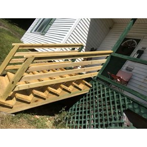 Ace Handyman Services Wilkes-Barre and Scranton Constructed Deck Stairs in Swoyersville, PA