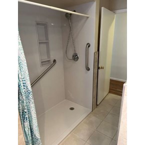Ace Handyman Services Wilkes-Barre and Scranton Onyx Shower Installation in Dallas, PA