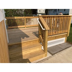 Ace Handyman Services Installed a Pressure Treated Deck and Steps Forty Fort, PA