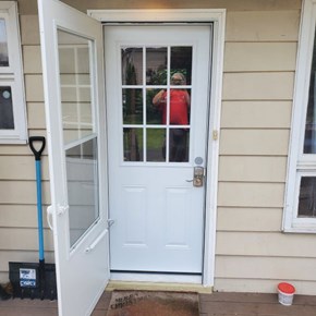 Ace Handyman Services Wilkes-Barre and Scranton Removed and Replaced an Exterior Door in Old Forge, PA