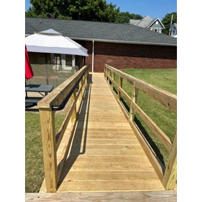 Ace Handyman Services Installed a Pressure Treated a Handicap Ramp in Pittston, PA