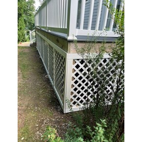 Ace Handyman Services Wilkes-Barre and Scranton Installed New PVC Lattice aound a Deck in Nanticoke, PA