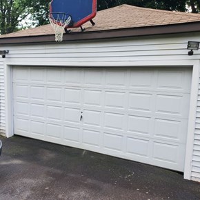 Ace Handyman Services Wilkes-Barre and Scranton Installed New PVC Trim Boards Around Garage Door in Dallas, PA
