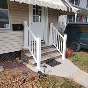 Ace Handyman Services Wilkes-Barre and Scranton Installed New PVC Porch Railing in Swoyersville, PA