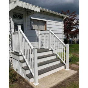 Ace Handyman Services Wilkes-Barre and Scranton Porch Replacement Project with Composite Decking and Vinyl Railings in Exeter, PA
