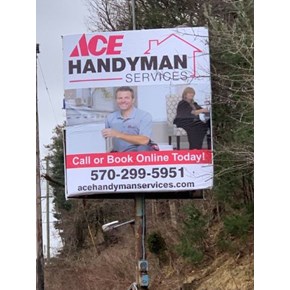 Ace Handyman Services Wilkes-Barre and Scranton Sign Installation in Dallas, PA