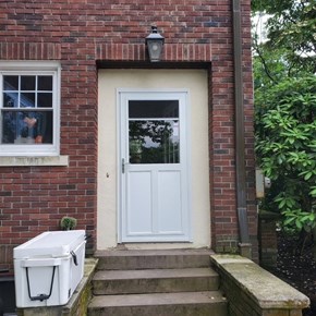 Ace Handyman Services Wilkes-Barre and Scranton Removed and Replaced a Storm Door in West Pistston, PA