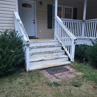 Front Porch Repair Before